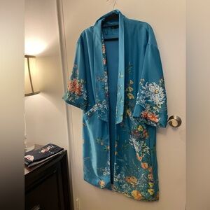 Zara Floral Blue Kimono Robe